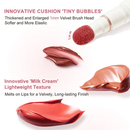 Judy Doll Cushion Lip Powder Cream thickened and enlarged 1mm brush head, softer and more elastic, lightweight milk cream texture