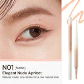 Close-up of an eye featuring Judydoll Dual-Headed Under Eye Eyeliner in shade N01, Elegant Nude Apricot. Natural matte finish for a real natural look