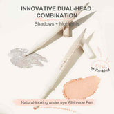 Judydoll Dual-Headed Under Eye Eyeliner showcasing its dual functionality of shadows and highlights, offering an innovative dual-head combination for a natural under-eye look