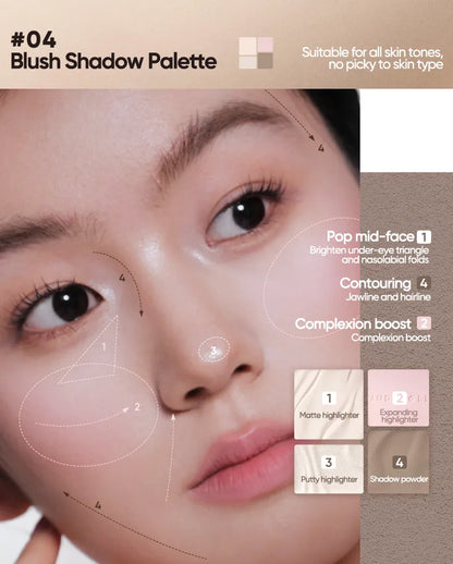 Judydoll 2 IN 1 Highlighter Contour Palette