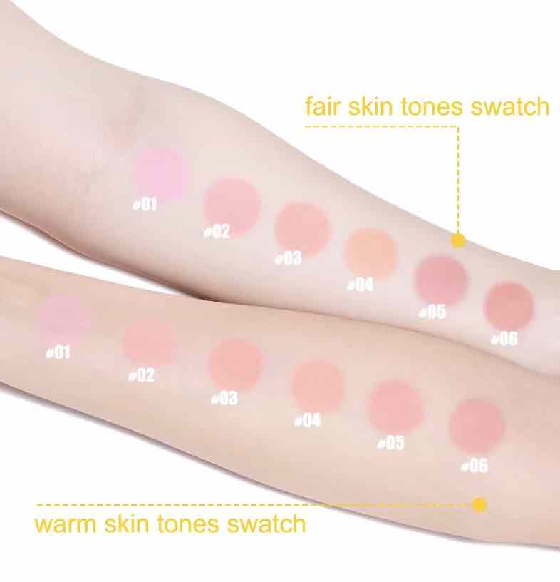 all Judydoll Sport Chic Liquid Blush colors, suitable for all skin tones