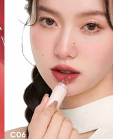 model wearing Judydoll Sweety Lip Jelly c06, make your lips glossy 