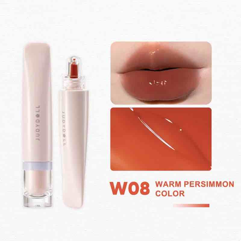 Judydoll Sweety Lip Jelly w08 warm persimmon color, make your lips glossy 