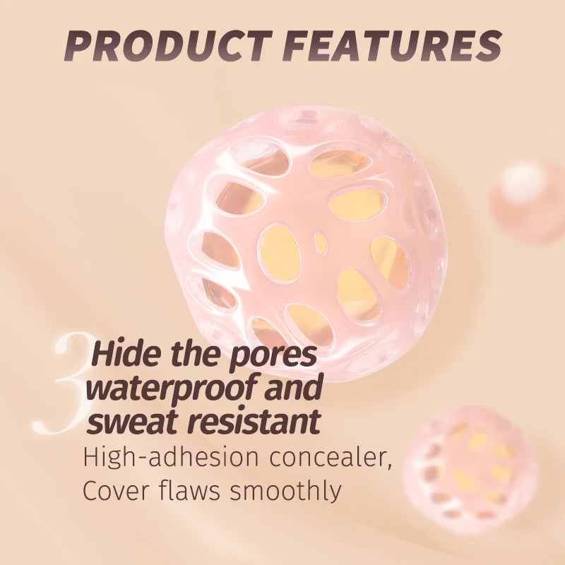 Judydoll Three-Shades Concealer Palette hides the pores, waterproof and sweat resistant.