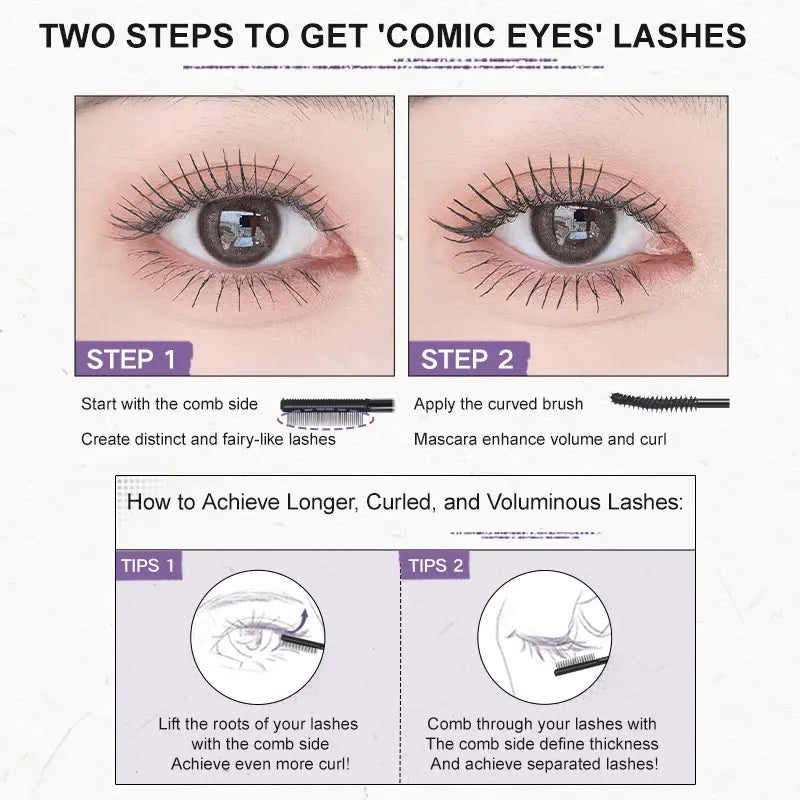 Get fuller, longer lashes with the Judydoll Volume Curling Mascara Duo. Featuring a primer with a needle-comb brush for perfect separation and lift, and a fiber-rich mascara with a curved spoolie for dramatic length and volume.