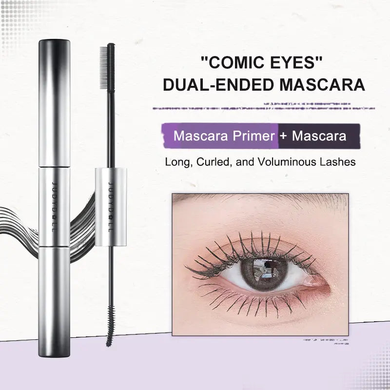 Get fuller, longer lashes with the Judydoll Volume Curling Mascara Duo. Featuring a primer with a needle-comb brush for perfect separation and lift, and a fiber-rich mascara with a curved spoolie for dramatic length and volume.