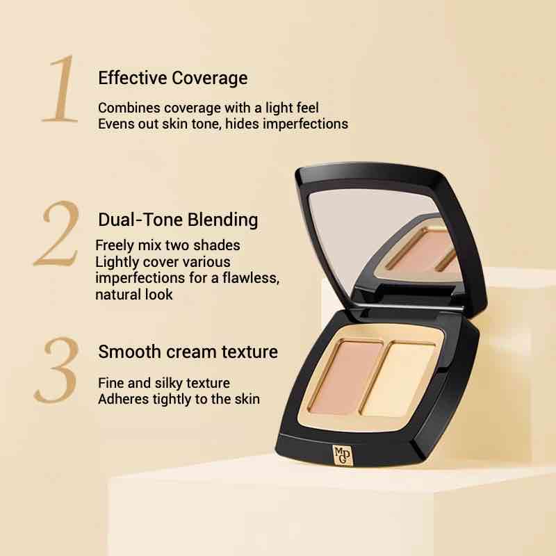 Discover MAOGEPING Flawless Double-Color Concealer Cream with a velvety, skin-like formula that seamlessly blends to smooth imperfections and pores and creata a flawless makeup.