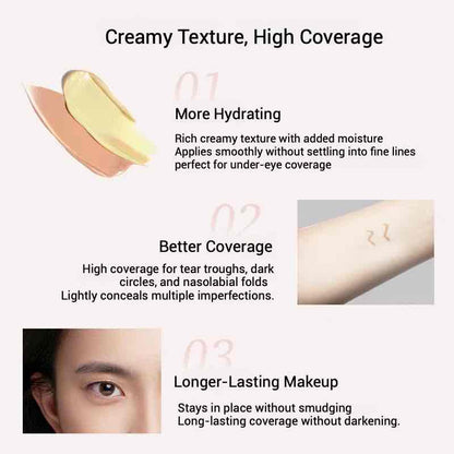 Discover MAOGEPING Flawless Double-Color Concealer Cream with a velvety, skin-like formula that seamlessly blends to smooth imperfections and pores and creata a flawless makeup.