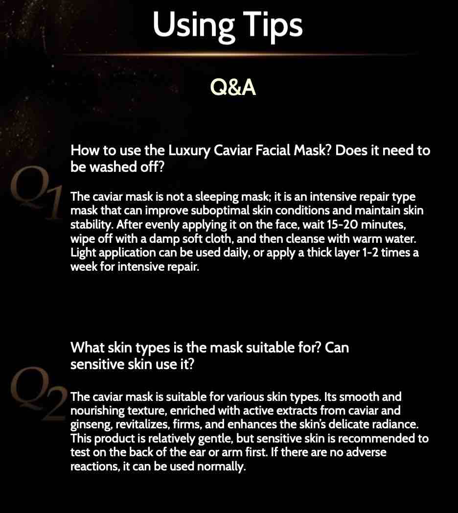 MAOGEPING Luxury Caviar Facial Mask – Best Seasons Beauty