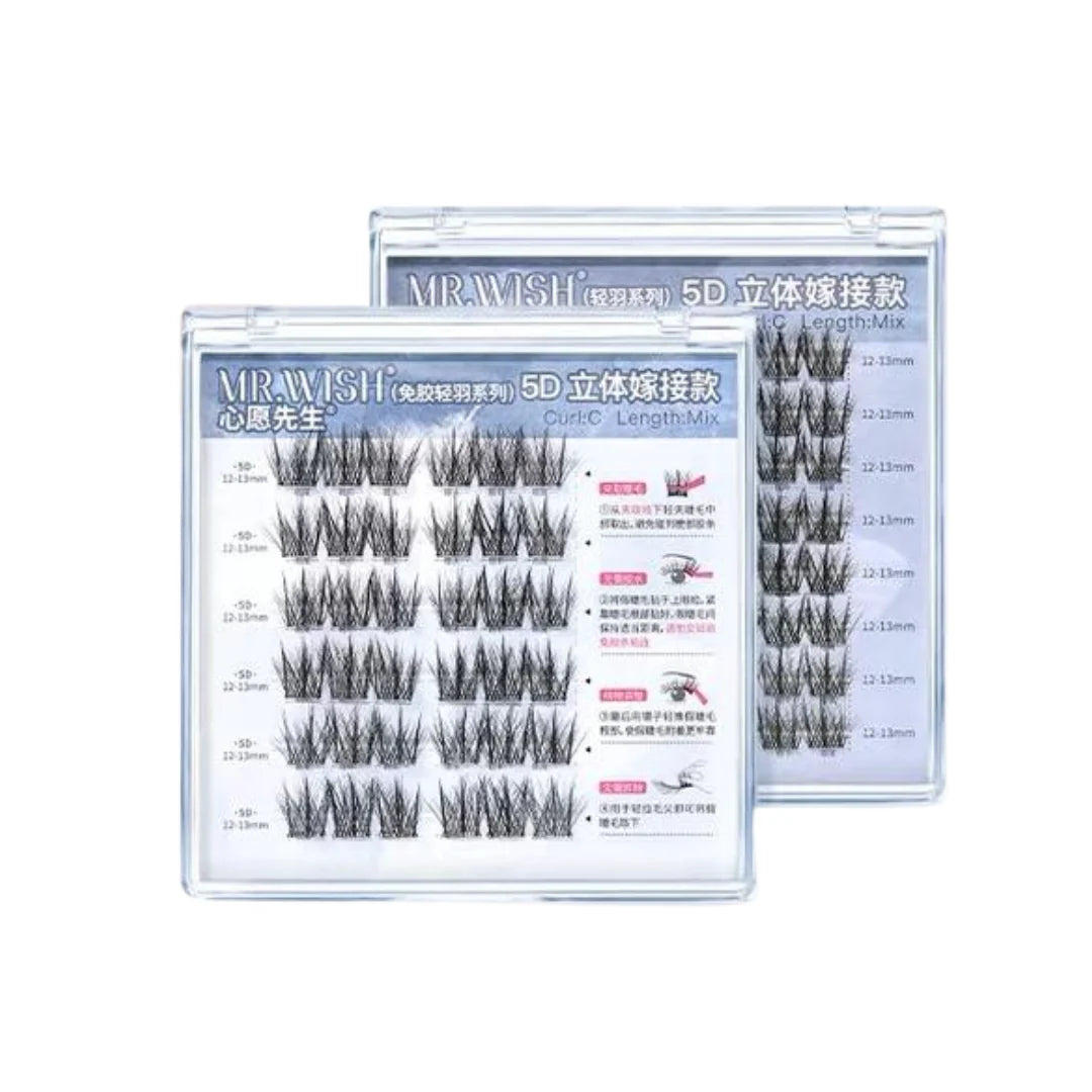 MR.WISH 5D Fluffy Feather Glue-Free False Eyelashes