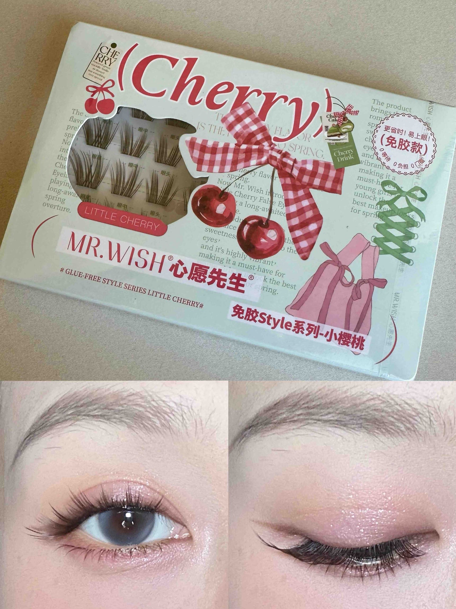 MR.WISH Pearl Cherry Glue-Free False Eyelashes