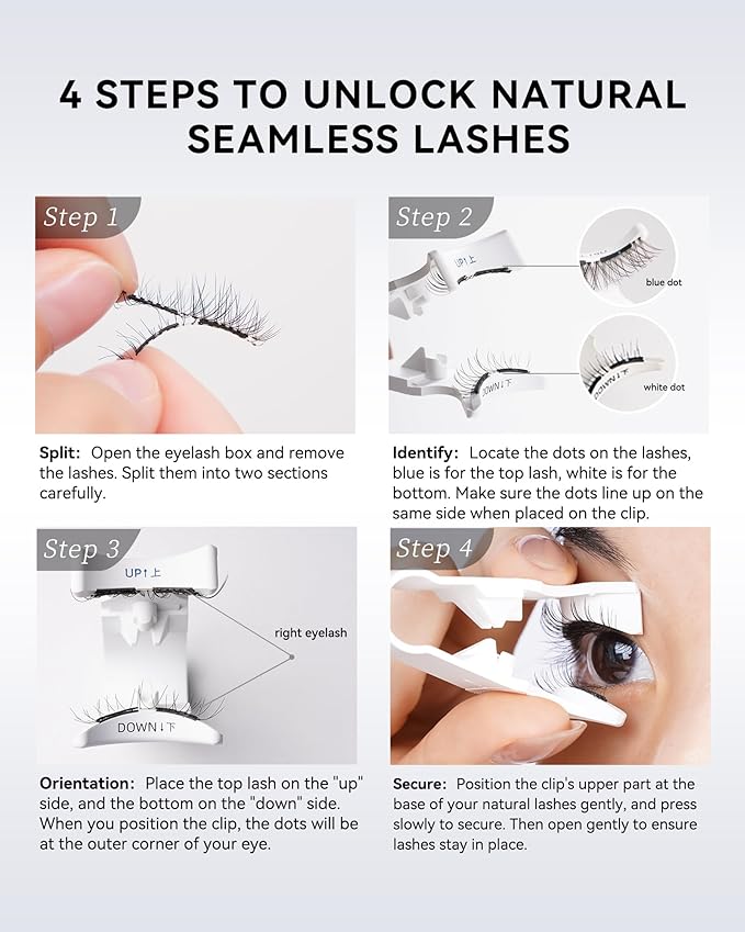 how to put on magnetic lashes with magnetic liner