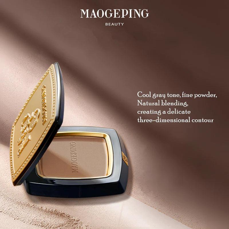 Maogeping 3D Highlighting Shading Powder achieves a sculpted, natural look with this multi-effect contouring powder. Cool gray-brown tones blend seamlessly into the skin, perfect for all skill levels.