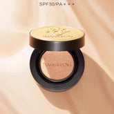 Maogeping Luxury Caviar Flawless Liquid Foundation Cushion with sun protection to meet daily touch-up makeup needs. Strong coverage but light-weight. Long-lasting for 12 hours, Nourish the skin, Gold packaging, perfect design.