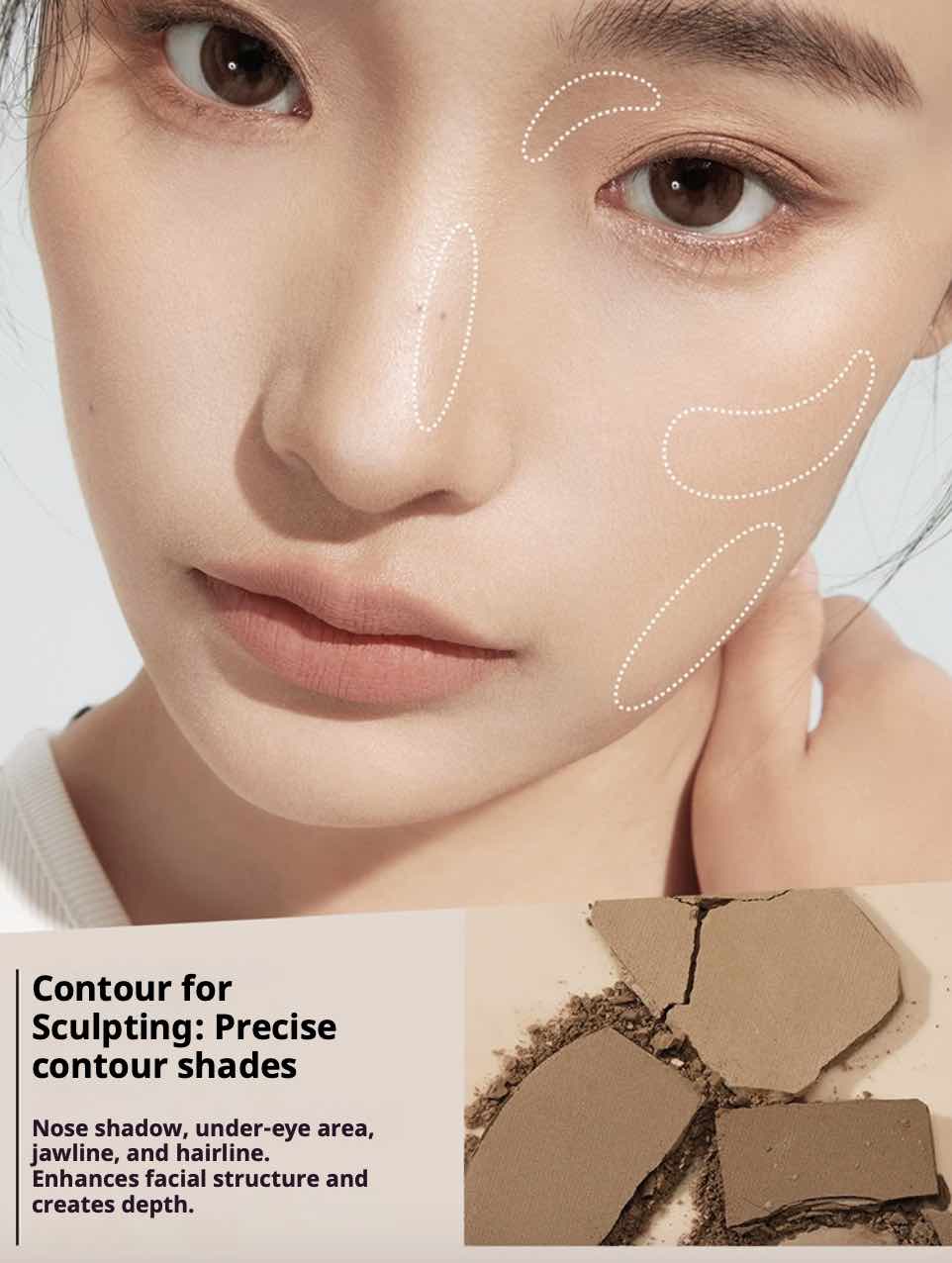 Mooekiss Magnetic Tri-Color Contouring Palette