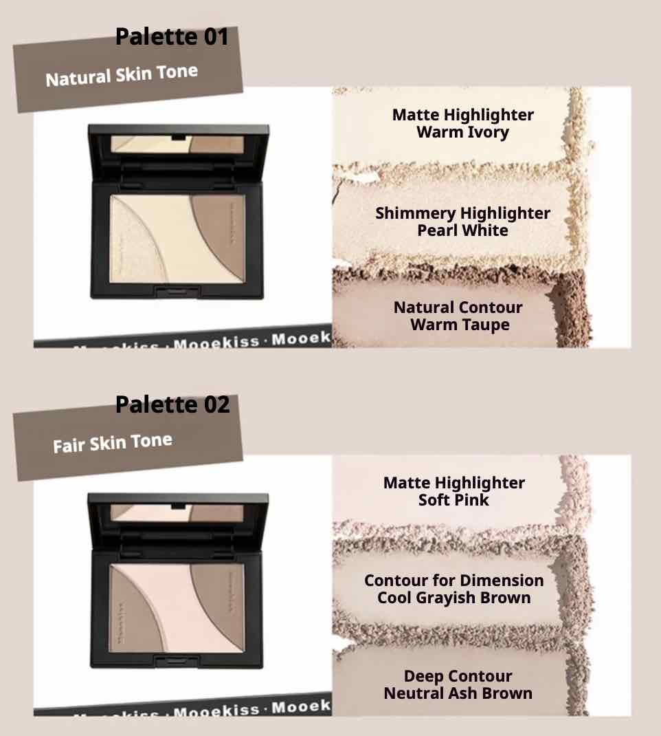 Mooekiss Magnetic Tri-Color Contouring Palette