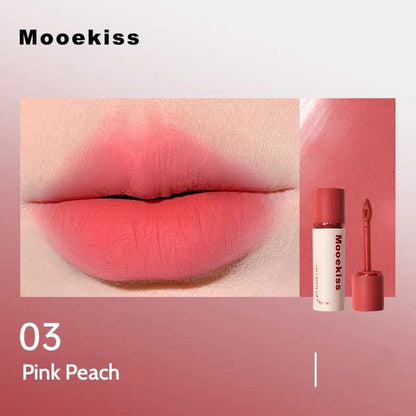 Mooekiss Soft Lip Cream 03 in soft peach pink color, providing rich, long-lasting color.