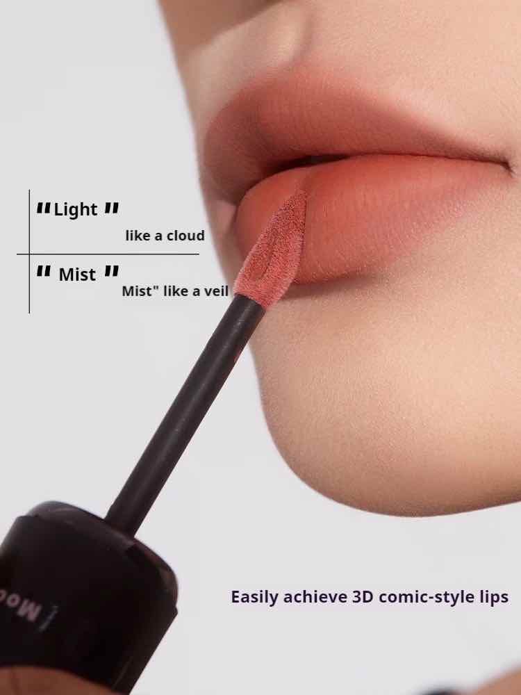 Mooekiss Soft Lip Cream provides silky matte effect, non-drying