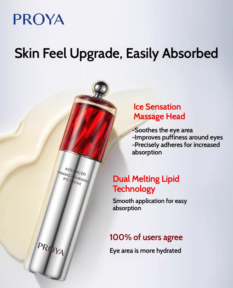 PROYA Anti-Aging and Firming Eye Cream effectively reduces fine lines, wrinkles, and signs of aging around the eyes. Powered by retinol and hexapeptide-1, it restores youthful radiance to your skin.