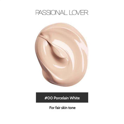 Passional Lover Velvety Cream Foundation provides ultra-moisturizing, flawless satin coverage. Ideal for all skin types, it offers a smooth, invisible finish that lasts all day.