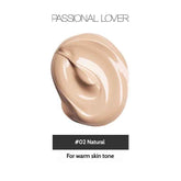 Passional Lover Velvety Cream Foundation provides ultra-moisturizing, flawless satin coverage. Ideal for all skin types, it offers a smooth, invisible finish that lasts all day.