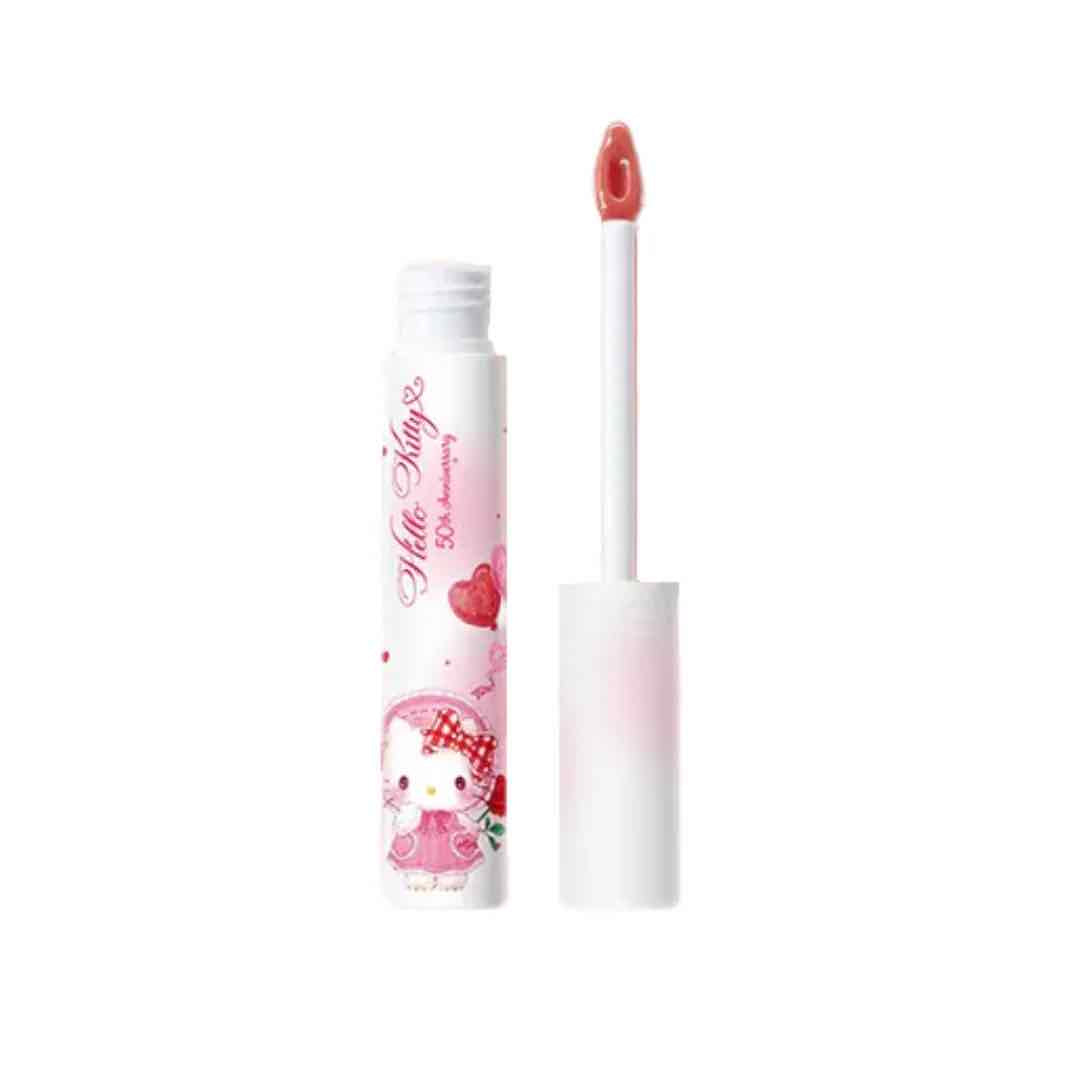 Achieve a velvety matte look with Pink Bear Hello Kitty Water Mist Lip Gloss. This water-to-matte formula keeps lips hydrated inside while offering a soft matte finish. Available in six stunning shades for all skin tones and occasions.