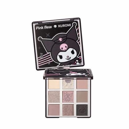 Pink Bear Sanrio My Melody Kuromi 9 Colors Eyeshadow Palette