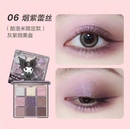 Pink Bear Sanrio My Melody Kuromi 9 Colors Eyeshadow Palette