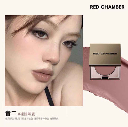 model wearing RED CHAMBER Multi-Use Cream Blush in the shade &