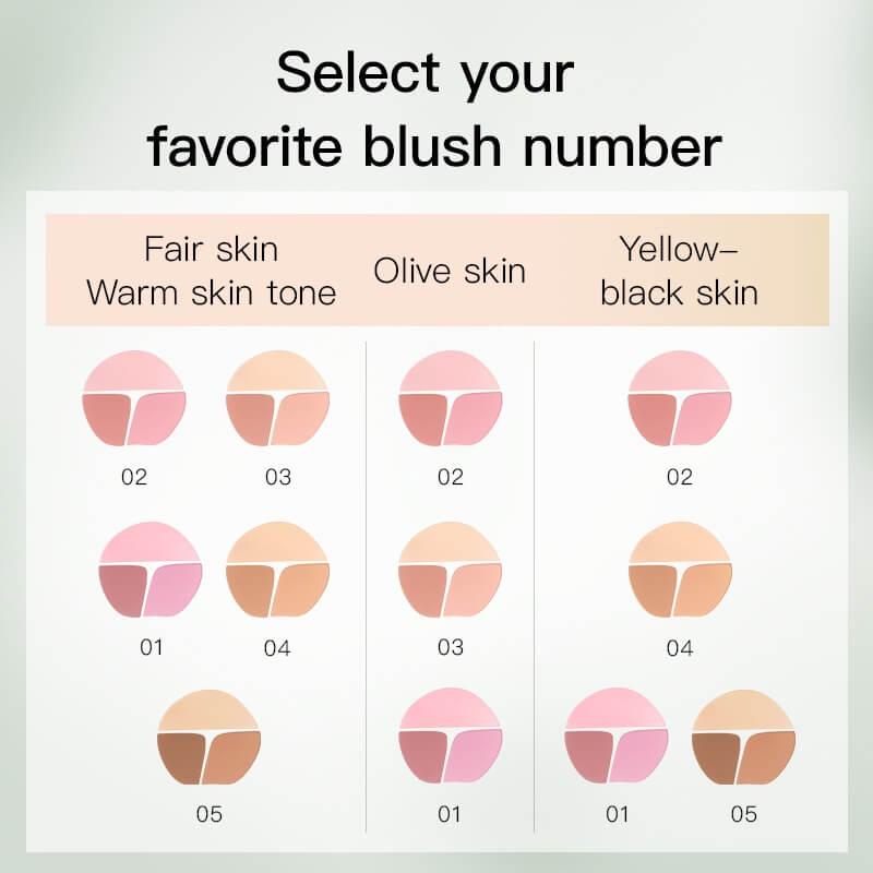 TIMAGE Green Jade Series Tri-Color Blusher Palette