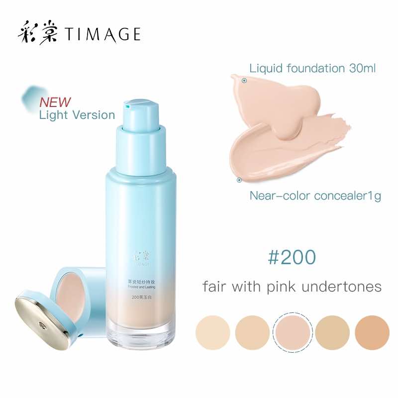 TIMAGE Matte and Lasting Light Foundation with Concealer in shade 
