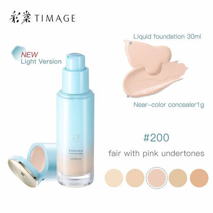 TIMAGE Matte and Lasting Light Foundation with Concealer in shade 