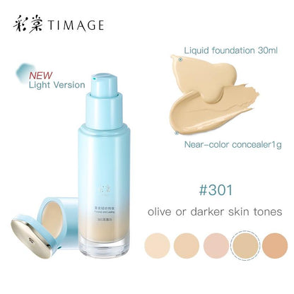TIMAGE Matte and Lasting Foundation with Concealer in shade 