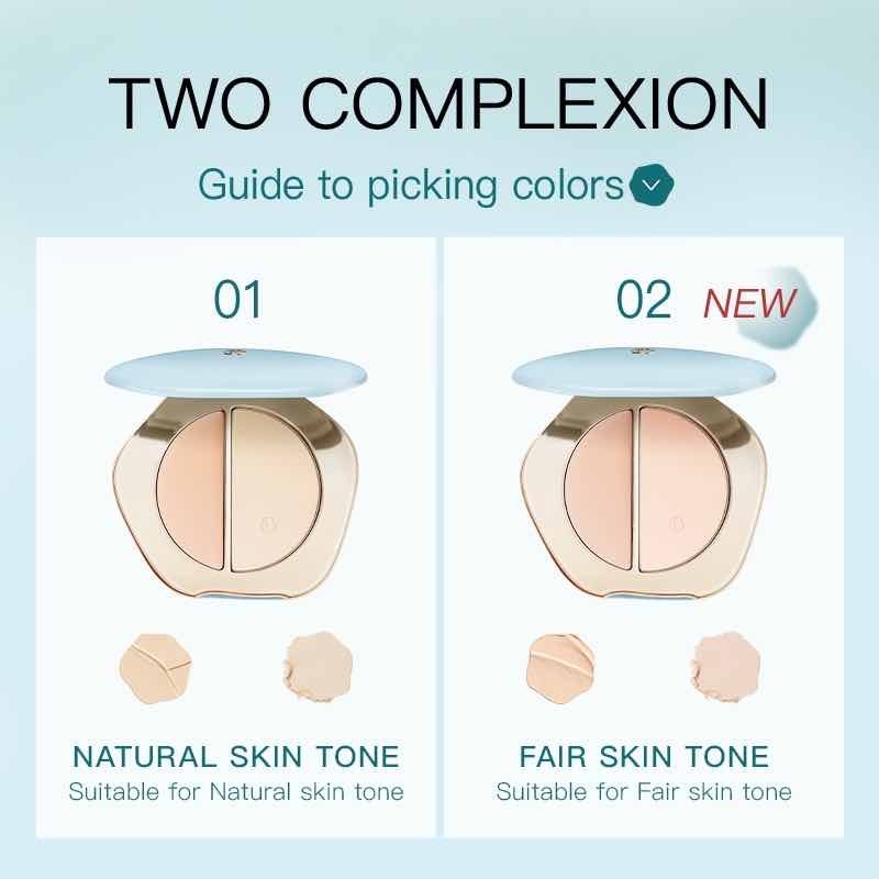 TIMAGE Two-Shade Matte Highlighter Cream Palette: Achieve a flawless, 3D glow with creamy highlights and soft-focus matte powders. Brighten dull areas, smooth pores, and enjoy long-lasting, natural-looking radiance in a universally flattering beige tone.