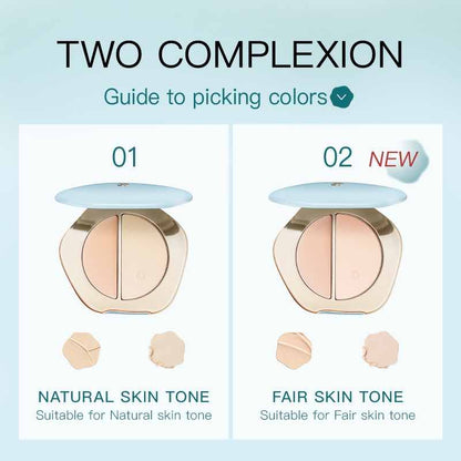 TIMAGE Two-Shade Matte Highlighter Cream Palette: Achieve a flawless, 3D glow with creamy highlights and soft-focus matte powders. Brighten dull areas, smooth pores, and enjoy long-lasting, natural-looking radiance in a universally flattering beige tone.