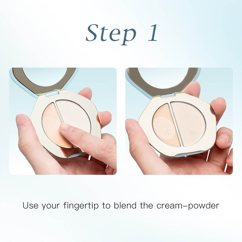 TIMAGE Two-Shade Matte Highlighter Cream Palette: Achieve a flawless, 3D glow with creamy highlights and soft-focus matte powders. Brighten dull areas, smooth pores, and enjoy long-lasting, natural-looking radiance in a universally flattering beige tone.