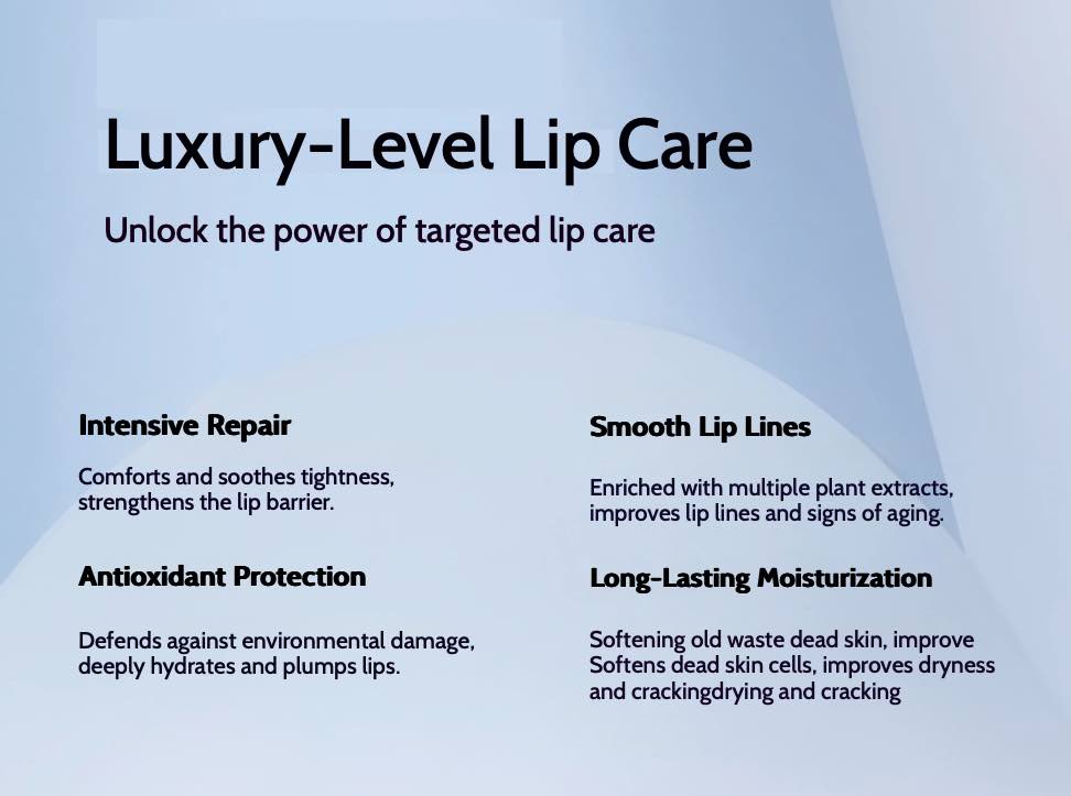 Zhiben Anti-aging Intensive Lip Treatment luxury-level lip care, unlock the power of targeted lip care, Intensive repair, smooth lip lines and long-lasting moisturization.