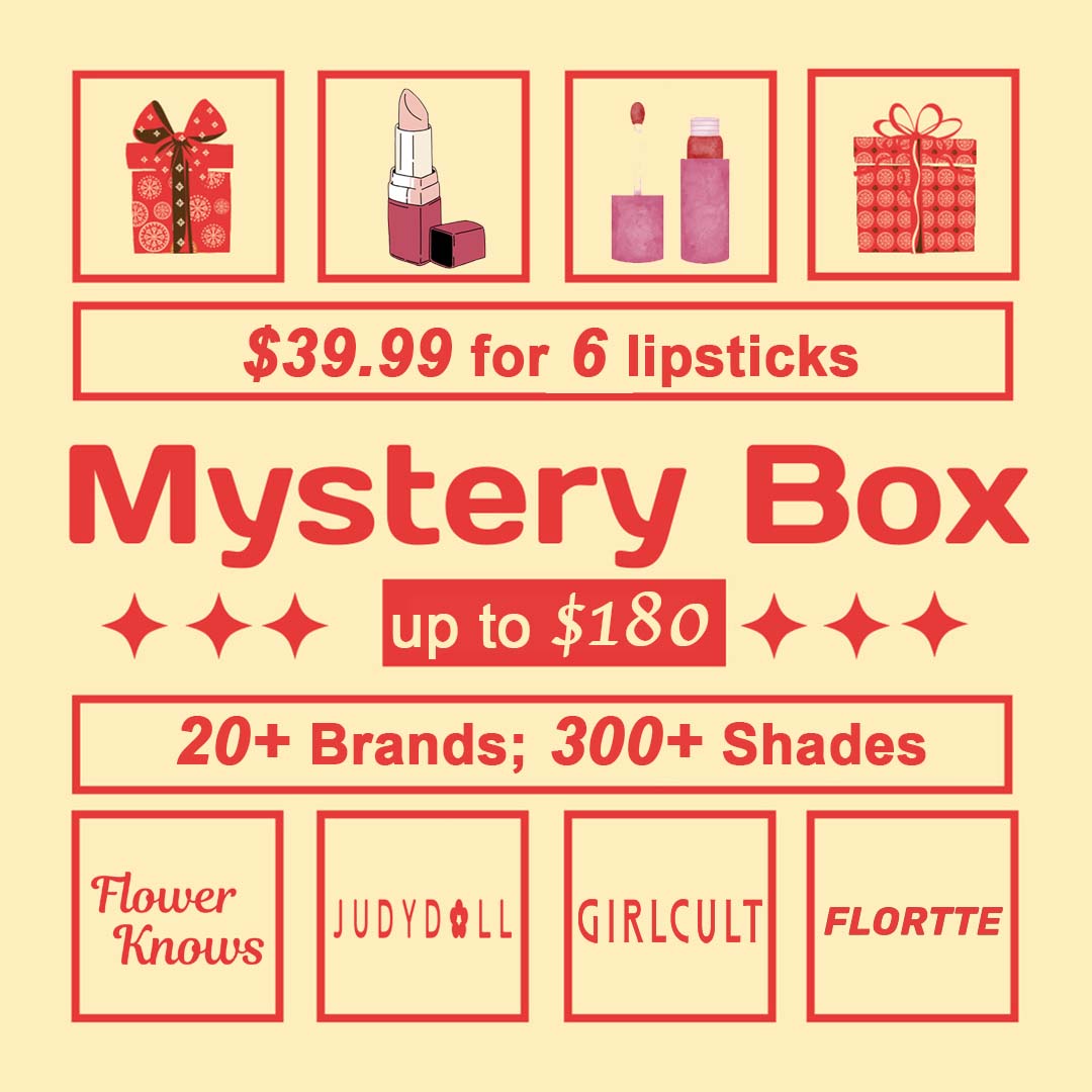 6 lipsticks mystery box for your skin tone