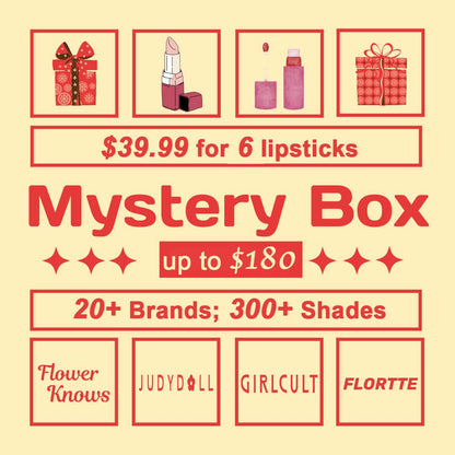 6 lipsticks mystery box for your skin tone