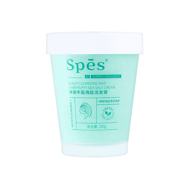 Spes Sea Salt Cream For scalp-cleansing and hair-puffy shampoo