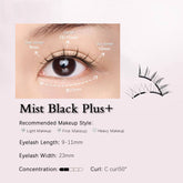 BLACK, Reusable Glue-free Natural Lashes, Cruelty-free False Lashes, Waterproof, Lightweight