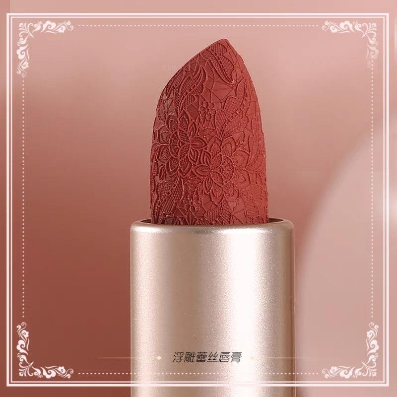 Colorrose Floral Lace Embossed Pattern Moisturizing / Matte Lipstick Rouge - Best Seasons Beauty 