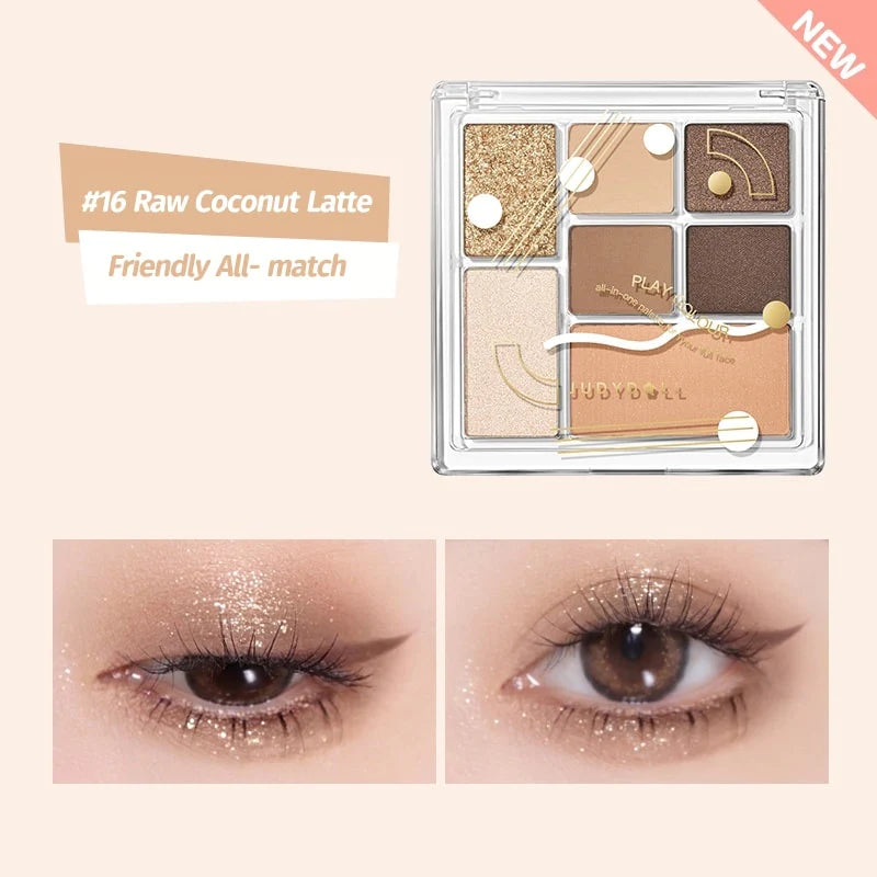 Judydoll Play Color ALL-IN-ONE Palette in Raw coconut latte 